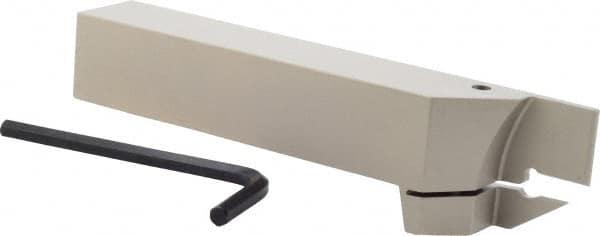 Iscar - HELI, External, Left Hand, 0.157 to 3/16" Groove Width, Indexable Grooving Tool Holder - 1" Shank Height, 1" Shank Width, 6" OAL - Exact Tooling