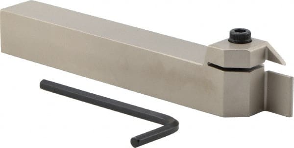 Iscar - HELI, External, Right Hand, 0.47" Max Depth of Cut, 0.118 to 1/8" Groove Width, Indexable Grooving Tool Holder - GRIP 3.., HGN 30.. Insert Compatibility, 3/4" Shank Height, 3/4" Shank Width, 5-1/2" OAL - Exact Tooling