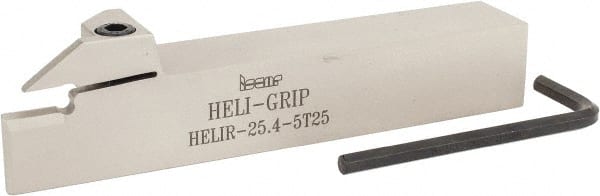 Iscar - HELI, External, Right Hand, 0.197" Min Groove Width, Indexable Grooving Tool Holder - 1" Shank Height, 1" Shank Width, 6" OAL - Exact Tooling