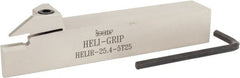 Iscar - HELI, External, Right Hand, 0.197" Min Groove Width, Indexable Grooving Tool Holder - 1" Shank Height, 1" Shank Width, 6" OAL - Exact Tooling