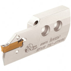 Iscar - 5mm Groove Width, 25mm Max Depth of Cut, Left Hand Cut, HFAI Indexable Grooving Blade - HFPR/L Insert Style, Series Heliface - Exact Tooling