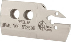 Iscar - 5mm Groove Width, 25mm Max Depth of Cut, Left Hand Cut, HFAI Indexable Grooving Blade - HFPR/L Insert Style, Series Heliface - Exact Tooling