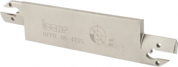 Iscar - 4mm Groove Width, 25mm Max Depth of Cut, Right Hand Cut, HFF Indexable Grooving Blade - HFPR/L 4004... Insert Style, Series Heliface - Exact Tooling