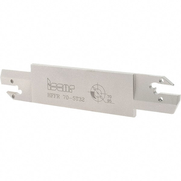 Iscar - 5mm Groove Width, 32mm Max Depth of Cut, Right Hand Cut, HFF Indexable Grooving Blade - HFPR/L 5004... Insert Style, Series Heliface - Exact Tooling