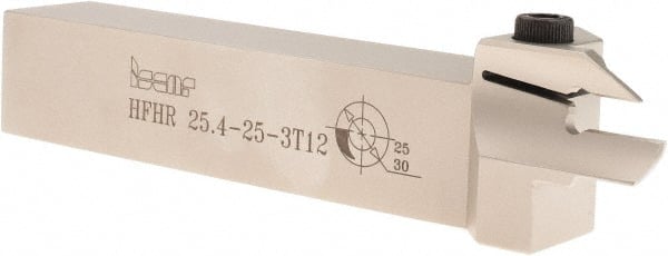 Iscar - HFH, External, Right Hand, 0.47" Max Depth of Cut, 0.118" Min Groove Width, Indexable Grooving Tool Holder - 1" Shank Height, 1" Shank Width, 6" OAL - Exact Tooling