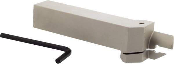 Iscar - HFH, External, Right Hand, 0.98" Max Depth of Cut, 0.157" Max Groove Width, Indexable Grooving Tool Holder - DGN 4.., GRIP 4.., HFPR 4004 Insert Compatibility, 1" Shank Height, 1" Shank Width, 6" OAL - Exact Tooling