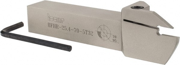 Iscar - HFH, External, Right Hand, 1.26" Max Depth of Cut, 0.197" Min Groove Width, Indexable Grooving Tool Holder - 1" Shank Height, 1" Shank Width, 6" OAL - Exact Tooling
