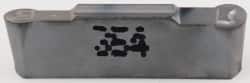 Grooving Insert: HFPR3015 IC354, Solid Carbide TiCN Finish, Right Hand, 3 mm Cutting Width, 1.5 mm Max Depth, Series Heliface