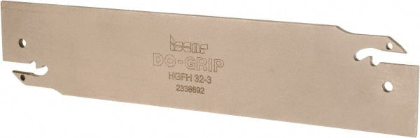 Iscar - 1.2598" Blade Height, 0.0945" Blade Width, 5.9055" OAL, Neutral Cut, Double End Indexable Cut-Off Blade - HGFH Blade - Exact Tooling