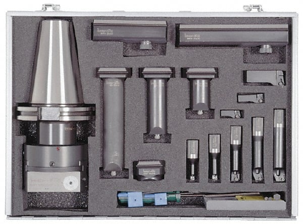 ETM - 3.15 Inch Body Diameter, Manual Single Cutter Boring Head - 0.24 to 8.66 Inch Bore Diameter, Integral Shank, Modular Connection Shank, MB50 - Exact Tooling