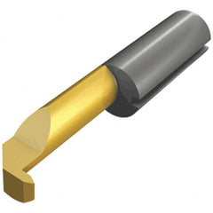 Iscar - 15mm Cutting Depth, 5mm Diam, Internal Thread, Solid Carbide, Single Point Threading Tool - TiCN/TiN Finish, 30mm OAL, 5mm Shank Diam, 1.9mm Projection from Center, 1mm Max Pitch, 60° Profile Angle - Exact Tooling