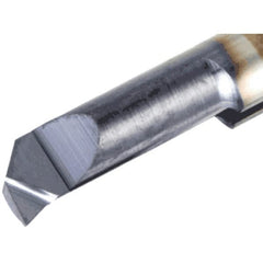 Iscar - 6.8mm Min Bore Diam, 24mm Max Bore Depth, 7mm Shank Diam, Chamfering & Corner Radius Boring Bar - 0.0059" Corner Radius, Left Hand Cut, Solid Carbide, TiCN/TiN Finish - Exact Tooling