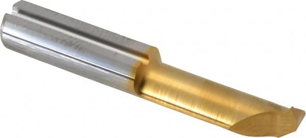 Iscar - 14mm Cutting Depth, 5mm Diam, Internal Thread, Solid Carbide, Single Point Threading Tool - TiN Finish, 30mm OAL, 5mm Shank Diam, 1.9mm Projection from Center, 1mm Max Pitch, 60° Profile Angle - Exact Tooling