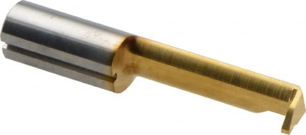 Iscar - 6.8mm Min Bore Diam, 0.827" Max Bore Depth, 7mm Shank Diam, Boring Bar - Right Hand Cut, Solid Carbide, TiCN/TiN Finish - Exact Tooling