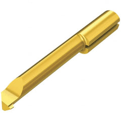 Iscar - 5mm Min Bore Diam, 1mm Max Bore Depth, 5mm Shank Diam, Boring Bar - Right Hand Cut, Solid Carbide, TiCN/TiN Finish - Exact Tooling