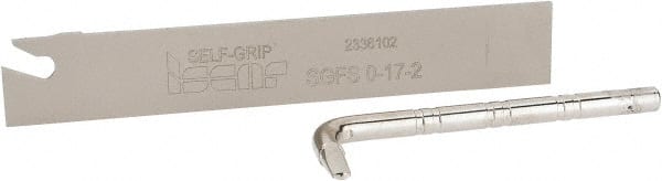 Iscar - 0.6732" Blade Height, 1/16" Blade Width, 4.3307" OAL, Neutral Cut, Single End Indexable Cut-Off Blade - SGFS Blade, Self Grip Series - Exact Tooling