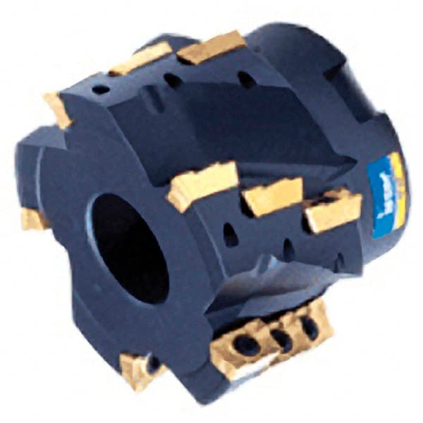 Iscar - 6 Inserts, 50mm Cut Diam, 27mm Arbor Diam, 25mm Max Depth of Cut, Indexable Square-Shoulder Face Mill - 0/90° Lead Angle, 56mm High, AD.. 1505 Insert Compatibility, Series Heli2000 - Exact Tooling