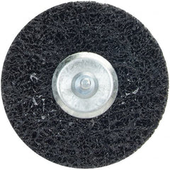 Merit Abrasives - 4" Very Coarse Grade Deburring Disc - 1/4" Shank Diam, Shank Connection - Exact Tooling