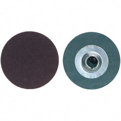 Merit Abrasives - 1-1/2" Disc Diam, 80 Grit, Aluminum Oxide Quick Change Disc - Type S Attaching System, Coated, Medium Grade, 30,000 RPM, R228 Series - Exact Tooling