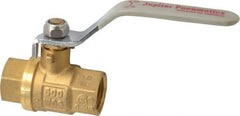 Value Collection - 1/2" Pipe, Full Port, Brass UL Listed Ball Valve - Inline - Two Way Flow, FNPT x FNPT Ends, Lever Handle, 600 WOG, 150 WSP - Exact Tooling