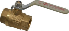Value Collection - 3/4" Pipe, Full Port, Brass UL Listed Ball Valve - Inline - Two Way Flow, FNPT x FNPT Ends, Lever Handle, 600 WOG, 150 WSP - Exact Tooling