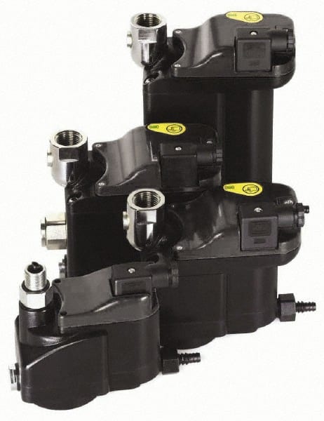 Domnick Hunter - 1/2" Inlet, Zero Air-Loss Level Sensing Condensate Drain - 1/8" NPT Outlet, 3 to 232 psi, 1,059 CFM Receiver Compressor, 2,119" CFM Refrigerated Dryer - Exact Tooling