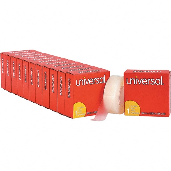 UNIVERSAL - 3/4" Wide x 1mm Thick x 36 yds Long, 83436VP Box Sealing & Label Protection Tape - Clear - Exact Tooling
