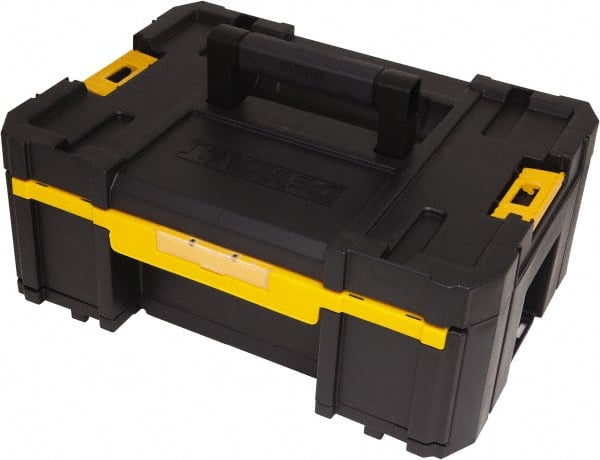 DeWALT - 1 Compartment 1 Drawer Tool Organizer - 12-1/4" Wide x 6-7/8" Deep x 6-55/64" High, Structural Foam, Black/Yellow - Exact Tooling