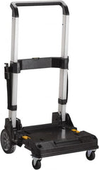 DeWALT - 200 Lb Capacity 12-3/4" OAH Trolley - Telescopic 3-Position Aluminum Handle, Metal, 2 Rigid, 2 Swivel Wheels - Exact Tooling
