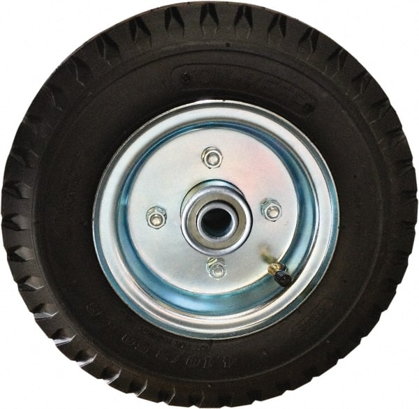 Value Collection - 12 Inch Diameter x 4 Inch Wide, Pneumatic Caster Wheel - 396 Lb. Capacity, 1 Inch Axle Diameter, Ball Bearing - Exact Tooling