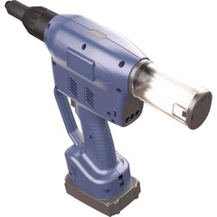 RivetKing - Cordless Riveters; Fastener Type: Cordless Electric Riveter ; Closed End Rivet Capacity: All up to 1/4 ; Mandrel Collection: Yes ; Voltage: 18 ; Stroke Length (Decimal Inch): 1.0000 ; Pull Force (Lb.): 4000 - Exact Tooling