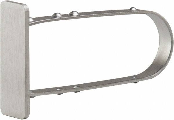 ECONOCO - 3/4" Wide, Open Shelving Accessory/Component - Steel, Satin Chrome Finish, 2" Long, Use with 1/2" x 1-1/2" Rectangular Tubing - Exact Tooling
