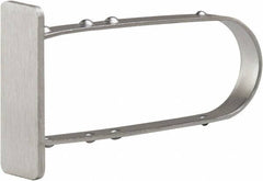 ECONOCO - 3/4" Wide, Open Shelving Accessory/Component - Steel, Satin Chrome Finish, 2" Long, Use with 1/2" x 1-1/2" Rectangular Tubing - Exact Tooling