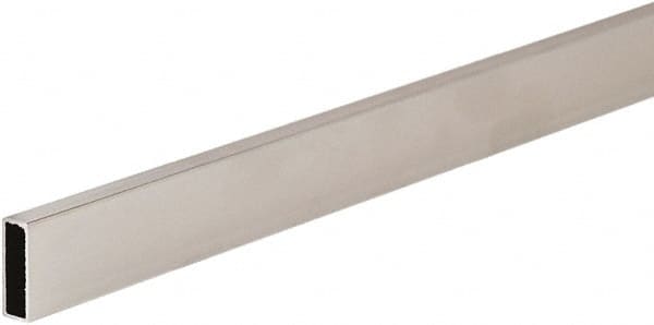 ECONOCO - 1/2" Wide, 1-1/2 High, Open Shelving Accessory/Component - Steel, Chrome Finish, 48" Long, Use with 1-1/4" Hangrail Brackets - Exact Tooling
