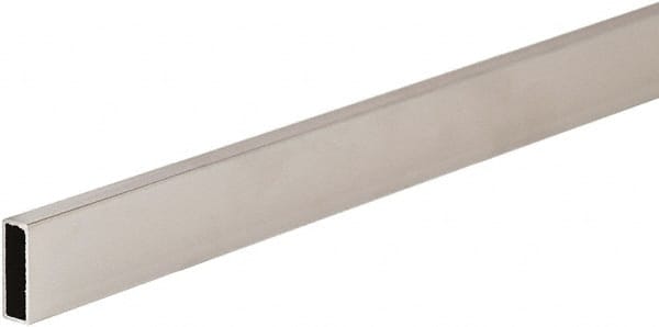 ECONOCO - 1/2" Wide, 1-1/2 High, Open Shelving Accessory/Component - Steel, Chrome Finish, 36" Long, Use with 1-1/4" Hangrail Brackets - Exact Tooling