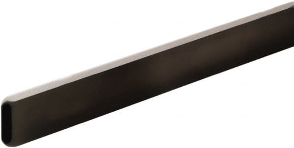 ECONOCO - 1/2" Wide, 1-1/2 High, Open Shelving Accessory/Component - Steel, Matte Finish, 48" Long, Use with 1/2" x 1-1/2" Rectangular Tubing Hangrail Brackets - Exact Tooling