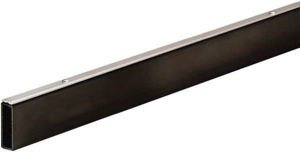 ECONOCO - 1/2" Wide, 1-1/2 High, Open Shelving Accessory/Component - Steel, Matte Finish, 24" Long, Use with 1/2" x 1-1/2" Rectangular Tubing Hangrail Brackets - Exact Tooling