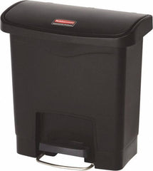 Rubbermaid - 4 Gal Rectangle Unlabeled Trash Can - 15.7" High x 14-7/8" Long, Black, Resin - Exact Tooling
