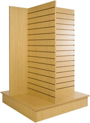 ECONOCO - 36" Wide, 54 High, Open Shelving Accessory/Component - Melanime Density Fiberboard, 36" Deep, Use with Slatwall Accessories - Exact Tooling