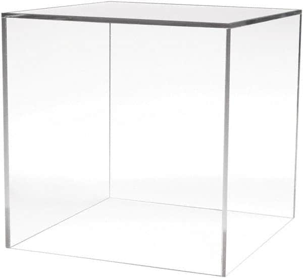 ECONOCO - 12" High x 12" Wide x 12" Deep, Display Cube Plastic Shelving - Clear - Exact Tooling