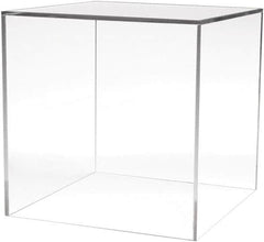 ECONOCO - 12" High x 12" Wide x 12" Deep, Display Cube Plastic Shelving - Clear - Exact Tooling
