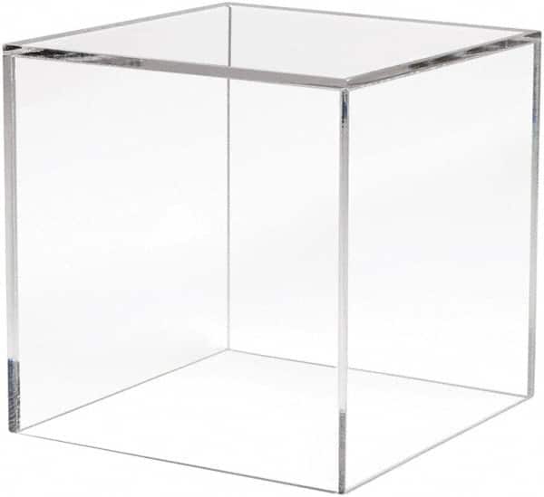 ECONOCO - 8" High x 8" Wide x 8" Deep, Display Cube Plastic Shelving - Clear - Exact Tooling