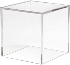 ECONOCO - 6" High x 6" Wide x 6" Deep, Display Cube Plastic Shelving - Clear - Exact Tooling