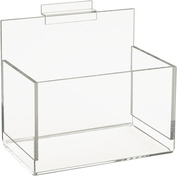 ECONOCO - 5" Deep, Clear Acrylic Slatwall Bin - 7" High x 8" Wide x 5" Long - Exact Tooling