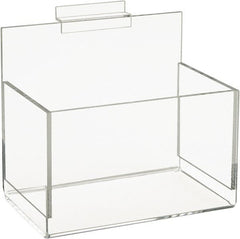 ECONOCO - 5" Deep, Clear Acrylic Slatwall Bin - 7" High x 8" Wide x 5" Long - Exact Tooling