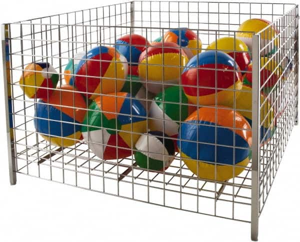 ECONOCO - 48" Long x 48" Wide x 32" High Steel Basket-Style Bulk Container - Exact Tooling