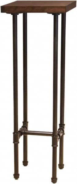 ECONOCO - 14" Long x 14" Wide x 40" High Stationary Tower Table - Dark Brown, Steel Frame - Exact Tooling