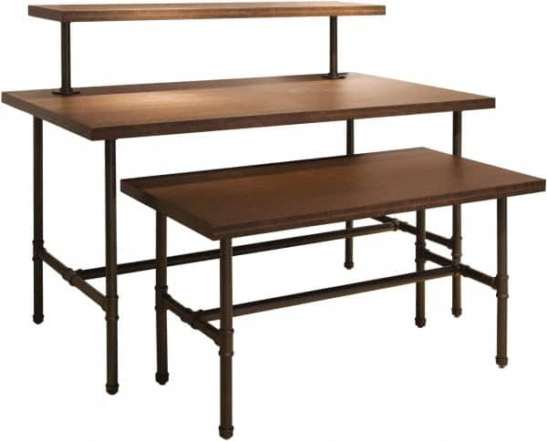 ECONOCO - 48" Long x 24" Wide x 24" High Stationary Nesting Table - Dark Brown, Melamine Top - Exact Tooling