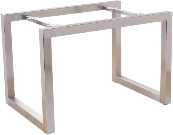 ECONOCO - 36" Long x 24" Wide x 24" High Stationary Display Table Frame - Satin Chrome, Steel Frame - Exact Tooling