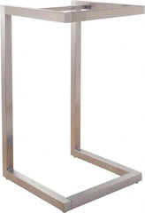 ECONOCO - 24" Long x 24" Wide x 42" High Stationary Pedestal Table Frame - Satin Chrome, Steel Frame - Exact Tooling